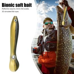 Silicone Bait Fishing Bait Kit Finshing Lure Fishing (Specification: 10Cm/6G, Color: Yellow)